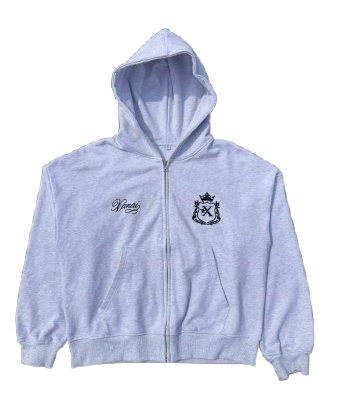 Royal Tracksuits Heather Gray Zip Up