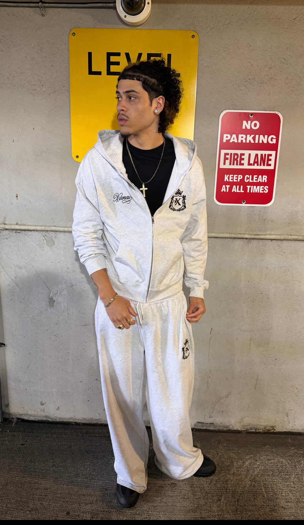 Royal Tracksuits Heather Gray Zip Up